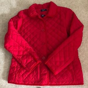Chaps Red Quilted Jacket